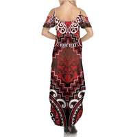 Personalised New Zealand Aotearoa Summer Maxi Dress Te Reo Maori Ake Ake Ake - Polynesian Pride