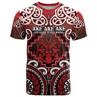 Personalised New Zealand Aotearoa T Shirt Te Reo Maori Ake Ake Ake - Polynesian Pride