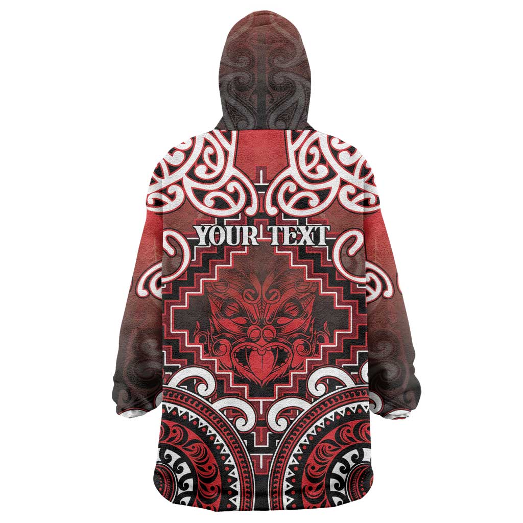 Personalised New Zealand Aotearoa Wearable Blanket Hoodie Te Reo Maori Ake Ake Ake - Polynesian Pride