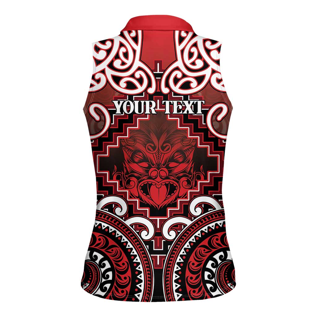 Personalised New Zealand Aotearoa Women Sleeveless Polo Shirt Te Reo Maori Ake Ake Ake - Polynesian Pride