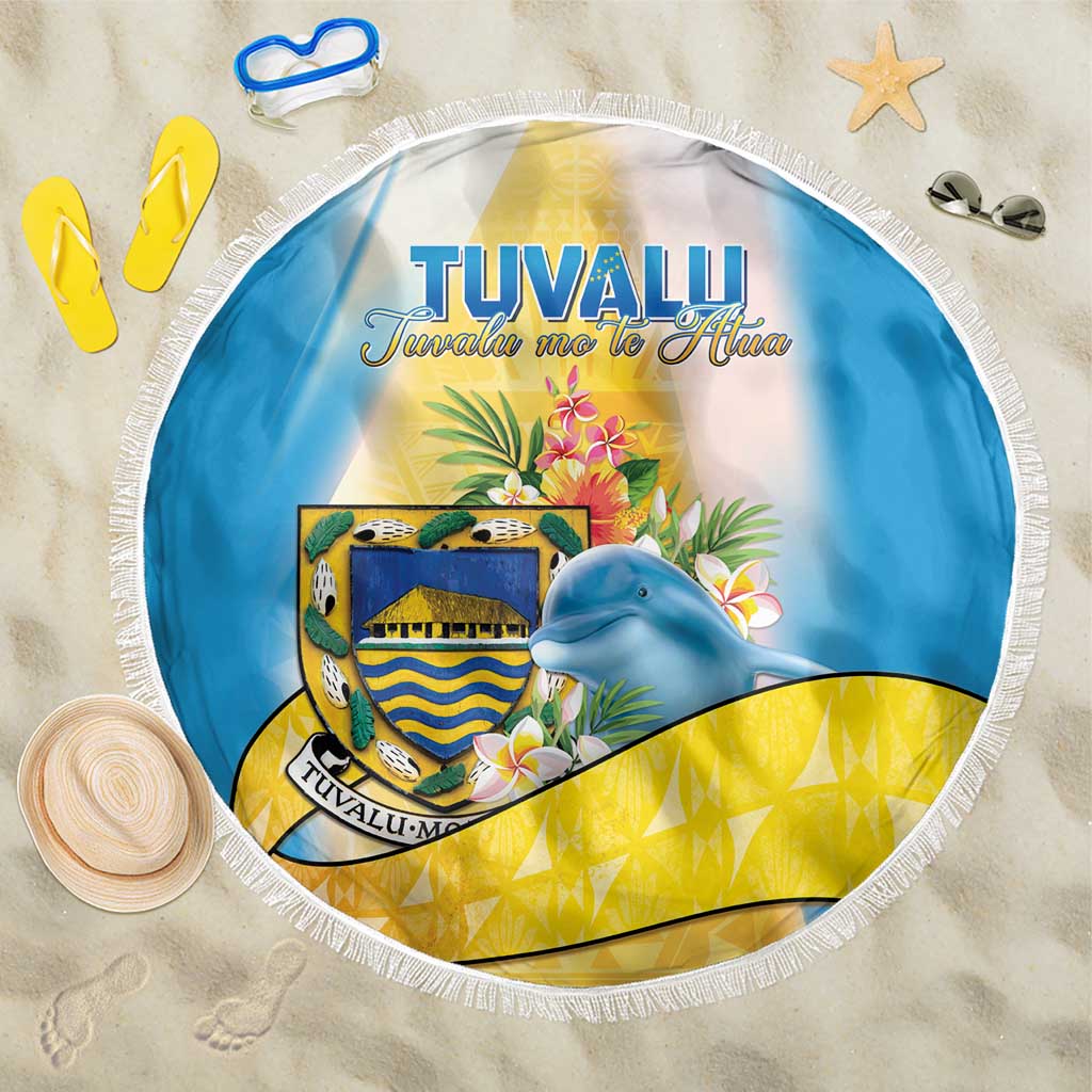 Tuvalu Independence Day Beach Blanket Tuvalu Mo Te Atua - Polynesian Pride
