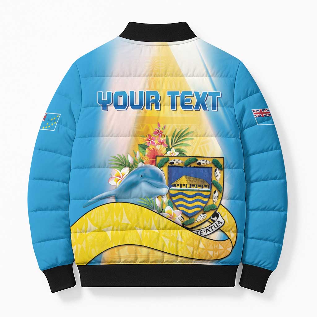 Personalised Tuvalu Independence Day Bomber Puffer Jacket Tuvalu Mo Te Atua - Polynesian Pride