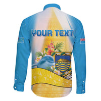 Personalised Tuvalu Independence Day Family Matching Off The Shoulder Long Sleeve Dress and Hawaiian Shirt Tuvalu Mo Te Atua - Polynesian Pride