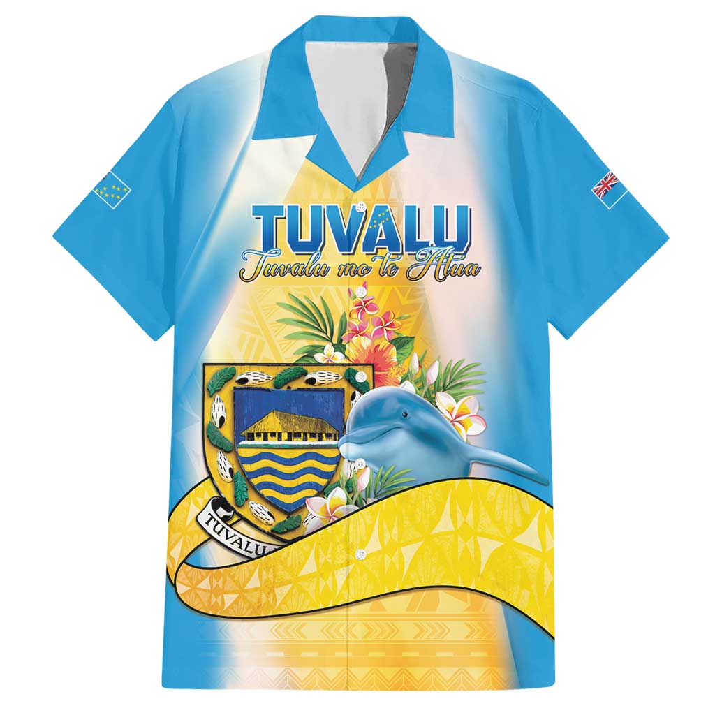 Personalised Tuvalu Independence Day Family Matching Short Sleeve Bodycon Dress and Hawaiian Shirt Tuvalu Mo Te Atua - Polynesian Pride
