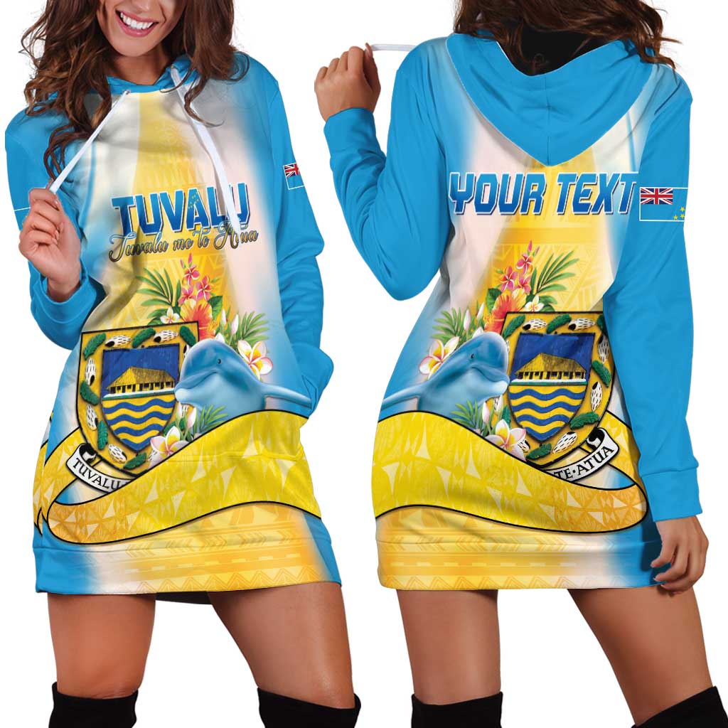Personalised Tuvalu Independence Day Hoodie Dress Tuvalu Mo Te Atua - Polynesian Pride