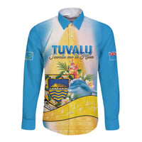 Personalised Tuvalu Independence Day Long Sleeve Button Shirt Tuvalu Mo Te Atua - Polynesian Pride