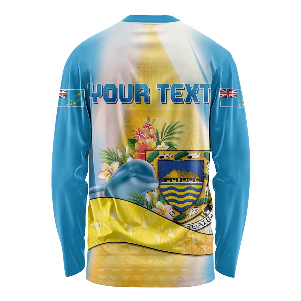 Personalised Tuvalu Independence Day Long Sleeve Shirt Tuvalu Mo Te Atua - Polynesian Pride