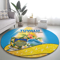 Tuvalu Independence Day Round Carpet Tuvalu Mo Te Atua - Polynesian Pride