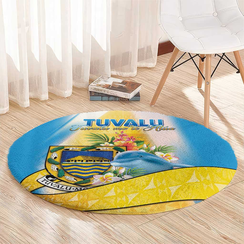 Tuvalu Independence Day Round Carpet Tuvalu Mo Te Atua - Polynesian Pride