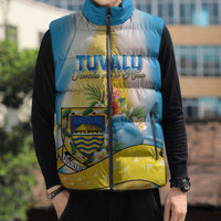 Personalised Tuvalu Independence Day Sleeveless Puffer Jacket Tuvalu Mo Te Atua - Polynesian Pride