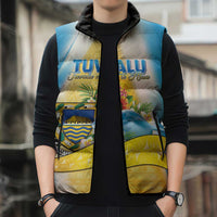 Personalised Tuvalu Independence Day Sleeveless Puffer Jacket Tuvalu Mo Te Atua - Polynesian Pride