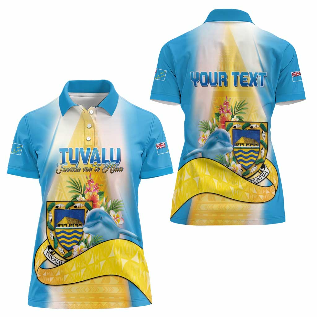 Personalised Tuvalu Independence Day Women Polo Shirt Tuvalu Mo Te Atua - Polynesian Pride