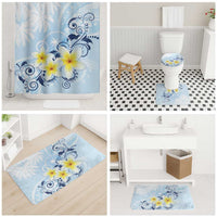 FSM Chuuk Constitution Day Bathroom Set Polynesian Curves Plumeria - Polynesian Pride