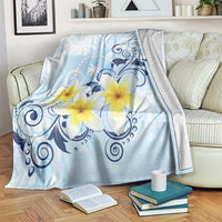 FSM Chuuk Constitution Day Blanket Polynesian Curves Plumeria - Polynesian Pride