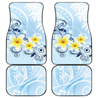 FSM Chuuk Constitution Day Car Mats Polynesian Curves Plumeria - Polynesian Pride