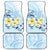 FSM Chuuk Constitution Day Car Mats Polynesian Curves Plumeria - Polynesian Pride