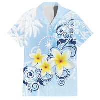 FSM Chuuk Constitution Day Family Matching Off The Shoulder Long Sleeve Dress and Hawaiian Shirt Polynesian Curves Plumeria - Polynesian Pride