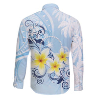 FSM Chuuk Constitution Day Family Matching Off Shoulder Maxi Dress and Hawaiian Shirt Polynesian Curves Plumeria - Polynesian Pride