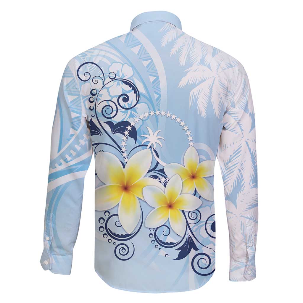 FSM Chuuk Constitution Day Family Matching Puletasi and Hawaiian Shirt Polynesian Curves Plumeria - Polynesian Pride