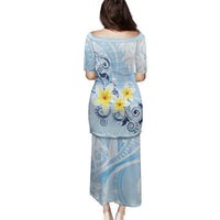 FSM Chuuk Constitution Day Family Matching Puletasi and Hawaiian Shirt Polynesian Curves Plumeria - Polynesian Pride