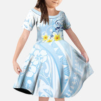 FSM Chuuk Constitution Day Family Matching Summer Maxi Dress and Hawaiian Shirt Polynesian Curves Plumeria - Polynesian Pride