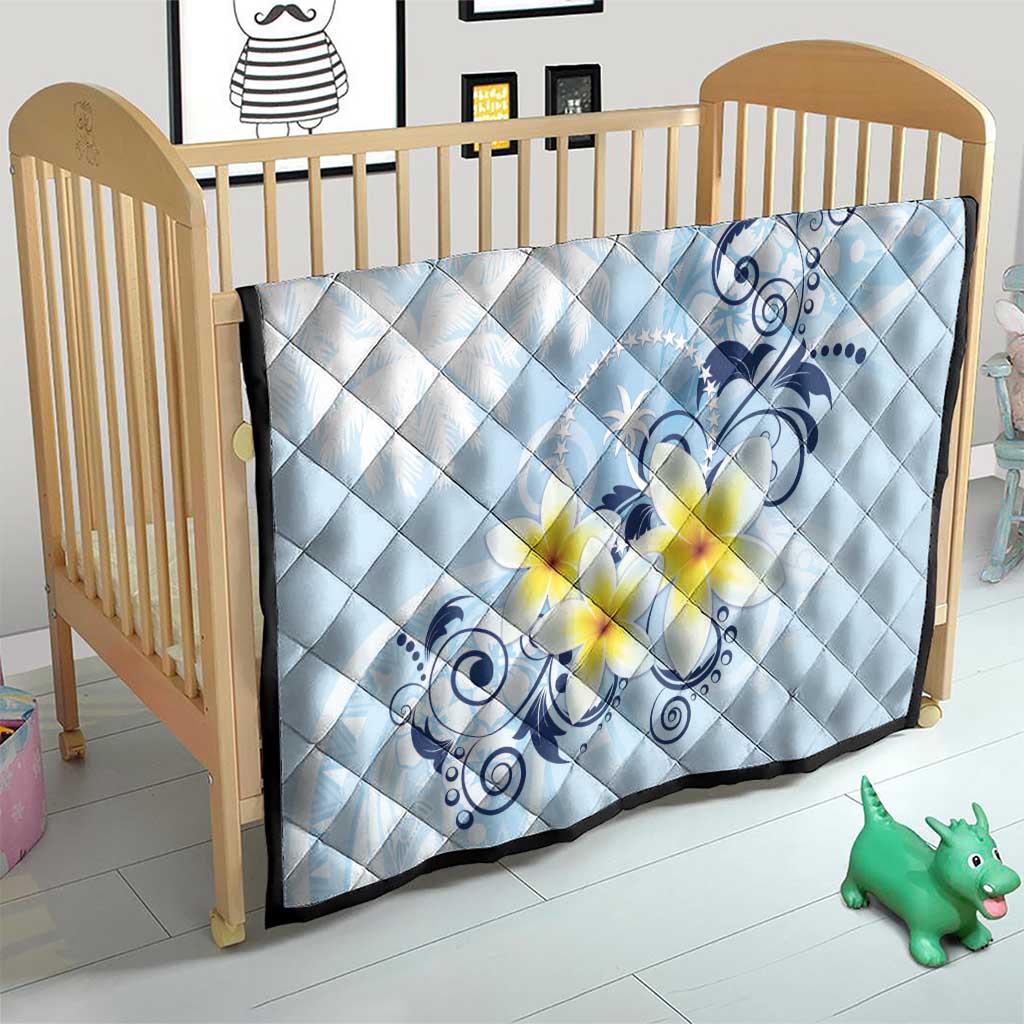 FSM Chuuk Constitution Day Quilt Polynesian Curves Plumeria - Polynesian Pride