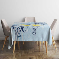 FSM Chuuk Constitution Day Tablecloth Polynesian Curves Plumeria - Polynesian Pride