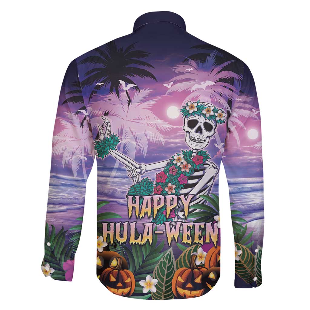 Happy Hulaween Family Matching Summer Maxi Dress and Hawaiian Shirt Mahaloween Skeleton Dancing
