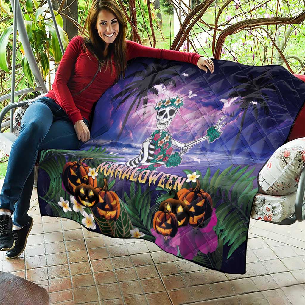 Happy Hulaween Quilt Mahaloween Skeleton Dancing