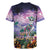 Happy Hulaween Rugby Jersey Mahaloween Skeleton Dancing