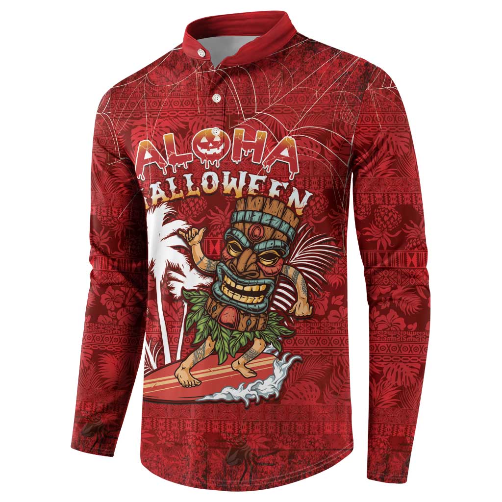 Personalised Aloha Halloween Button Sweatshirt Skeleton Surfing