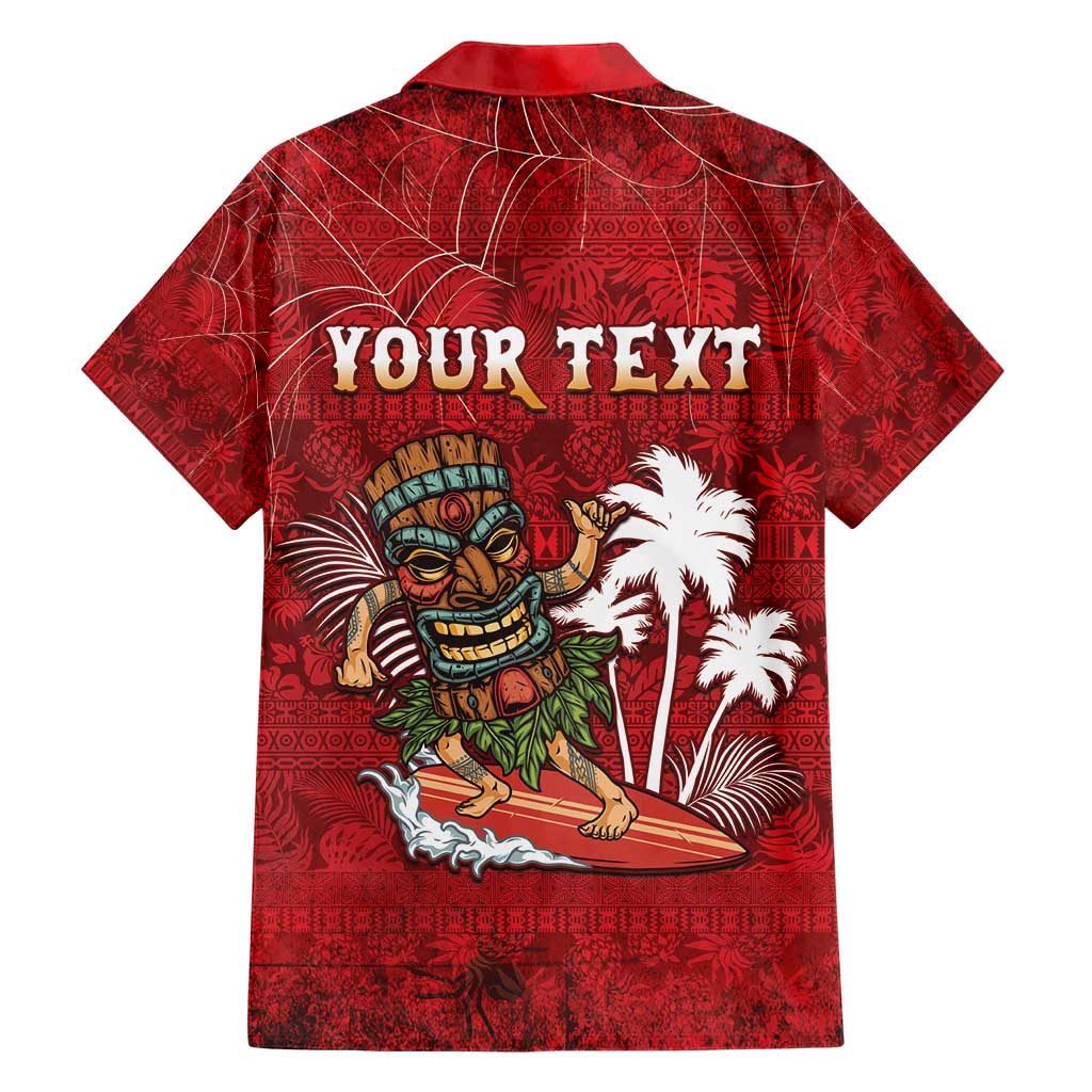 Personalised Aloha Halloween Hawaiian Shirt Skeleton Surfing