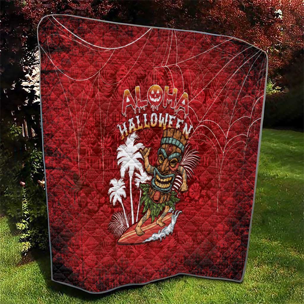 Aloha Halloween Quilt Skeleton Surfing