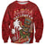 Personalised Aloha Halloween Sweatshirt Skeleton Surfing