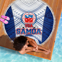 Samoa Rugby Beach Blanket 2023 Pacific Championships Polynesian Pattern LT05 - Wonder Print Shop