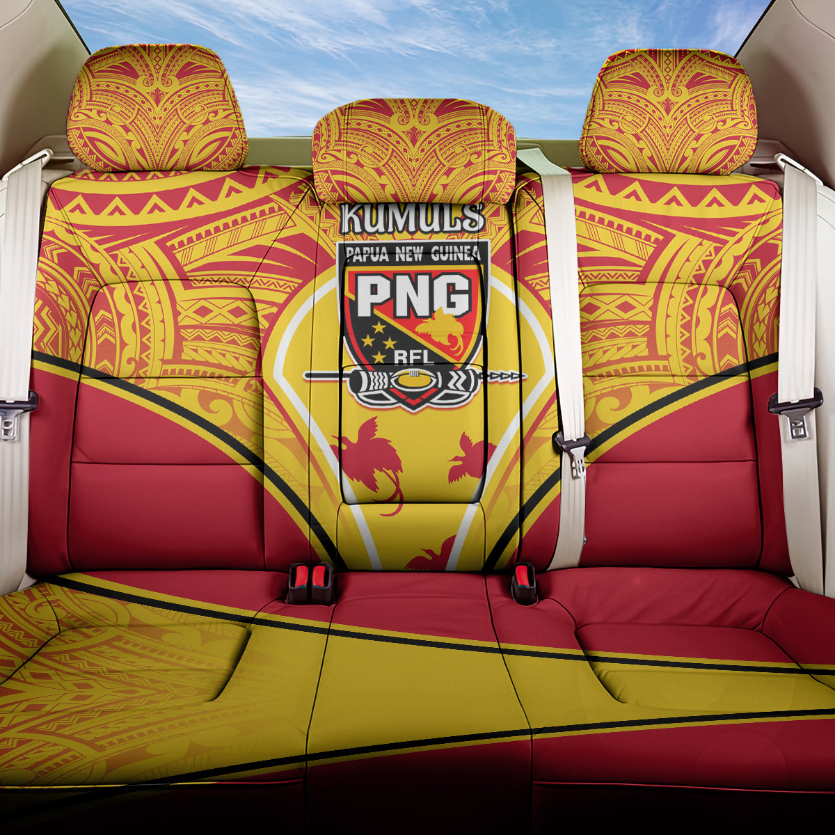 Papua New Guinea Rugby Back Car Seat Cover 2023 Pacific Championships The Kumuls