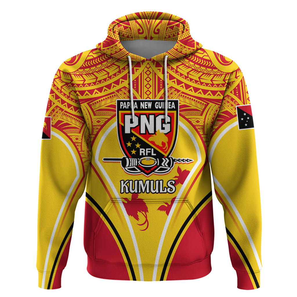 Custom Papua New Guinea Rugby Hoodie 2023 Pacific Championships The Kumuls LT05 Pullover Hoodie Yellow - Polynesian Pride