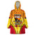 Custom Papua New Guinea Rugby Wearable Blanket Hoodie 2023 Pacific Championships The Kumuls LT05 One Size Yellow - Polynesian Pride