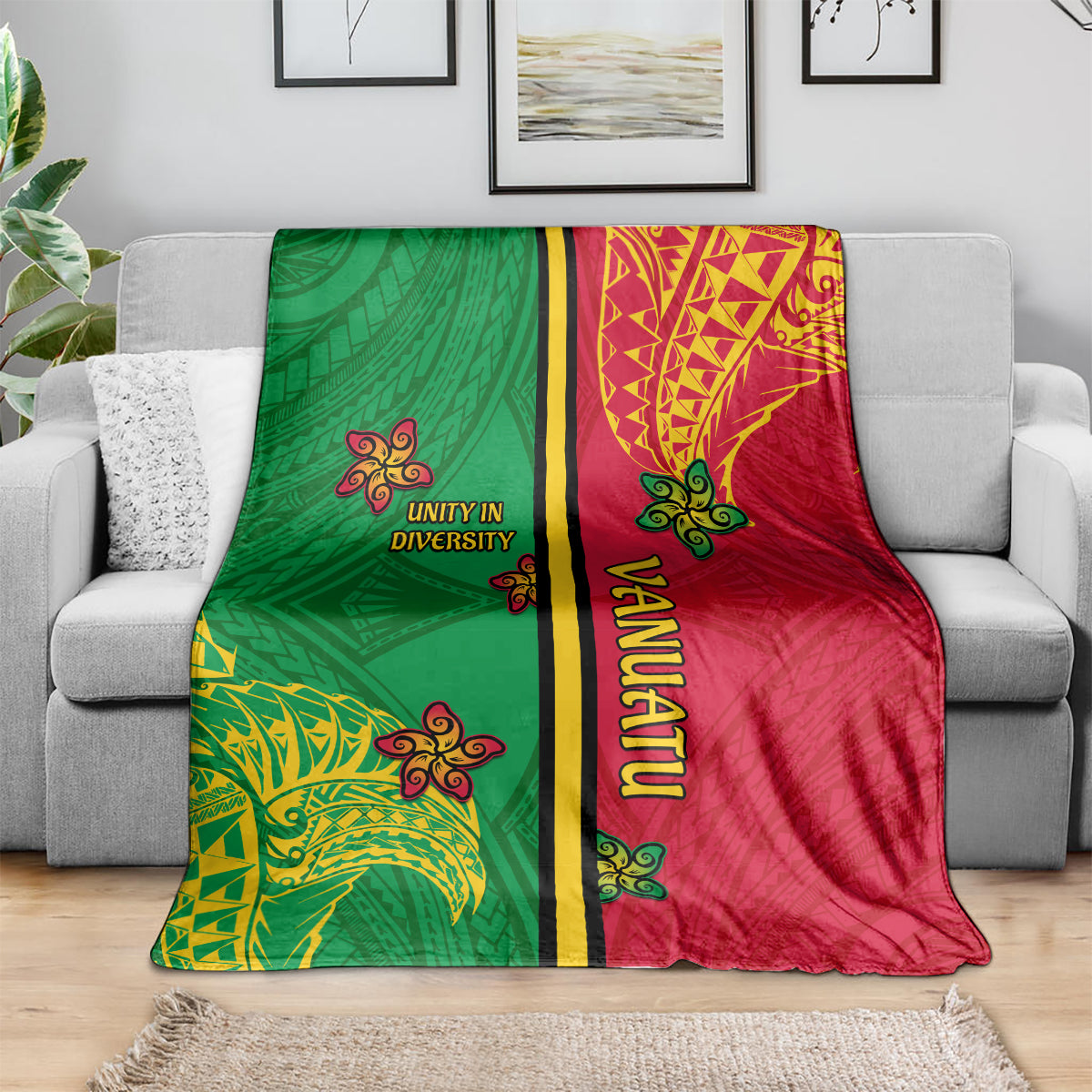 Vanuatu Happy Unity Day Blanket Polynesian Plumeria LT05 - Polynesian Pride
