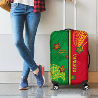 Vanuatu Happy Unity Day Luggage Cover Polynesian Plumeria LT05 - Polynesian Pride