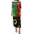 Personalised Vanuatu Happy Unity Day Puletasi Polynesian Plumeria LT05 Long Dress Red - Polynesian Pride