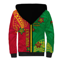 Personalised Vanuatu Happy Unity Day Sherpa Hoodie Polynesian Plumeria LT05 - Polynesian Pride