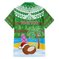 Personalised Cook Islands Christmas Family Matching Puletasi Dress and Hawaiian Shirt Coconut Santa Beach Style LT05 - Polynesian Pride
