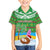 Personalised Cook Islands Christmas Kid Hawaiian Shirt Coconut Santa Beach Style LT05 Kid Green - Polynesian Pride