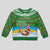 Personalised Cook Islands Christmas Kid Ugly Christmas Sweater Coconut Santa Beach Style LT05 Kid Green - Polynesian Pride