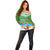 Personalised Cook Islands Christmas Off Shoulder Sweater Coconut Santa Beach Style LT05 - Polynesian Pride