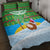 Cook Islands Christmas Quilt Bed Set Coconut Santa Beach Style LT05 - Polynesian Pride