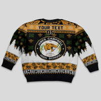 Custom Hawaii James Campbell High School Christmas Kid Ugly Christmas Sweater Tropical Santa Claus LT05 - Polynesian Pride