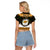 Custom Hawaii James Campbell High School Christmas Raglan Cropped T Shirt Tropical Santa Claus LT05 - Polynesian Pride