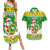 Custom Hawaii Kaimuki High School Christmas Couples Matching Summer Maxi Dress and Hawaiian Shirt Tropical Santa Claus LT05 Green - Polynesian Pride